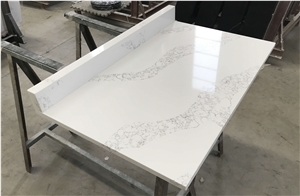 Calacatta Nuvo White Quartz Countertop for Kitchen