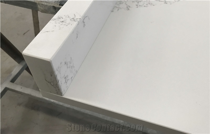 Calacatta Nuvo White Quartz Countertop for Kitchen