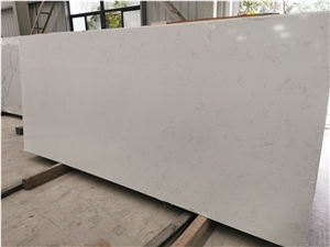 Engineered Carrara Quartz Slabs for Kitchen Tops