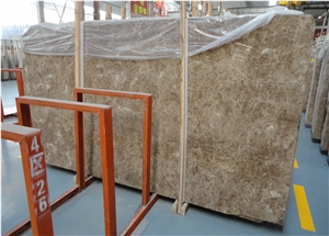 Light Crystal Emperador Marble Slabs Floor Tiles