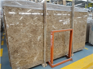 Light Crystal Emperador Marble Slabs Floor Tiles