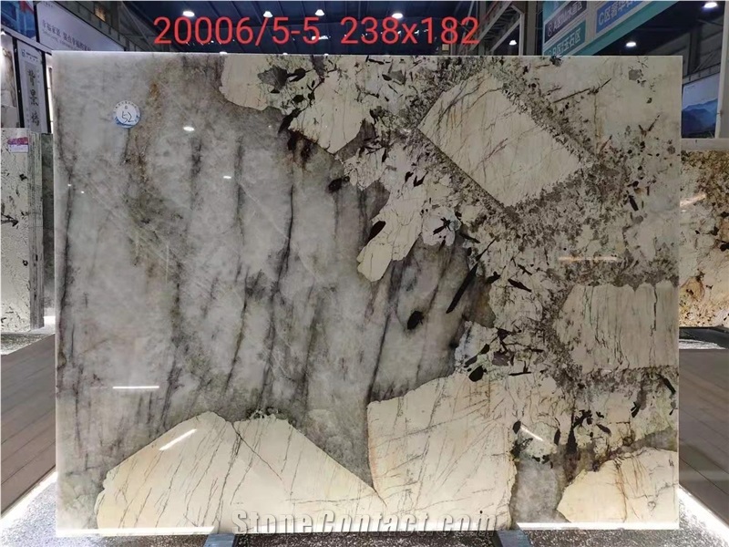 Brazil Pandora White Quartzite Slabs-Polished