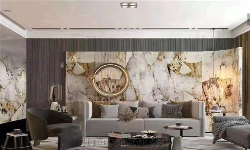 Brazil Pandora White Quartzite Slabs-Polished