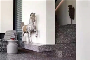 China Grey Terrazzo Tiles Polished