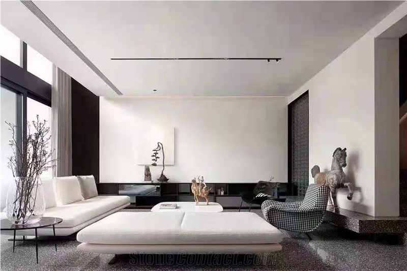 China Grey Terrazzo Tiles Polished