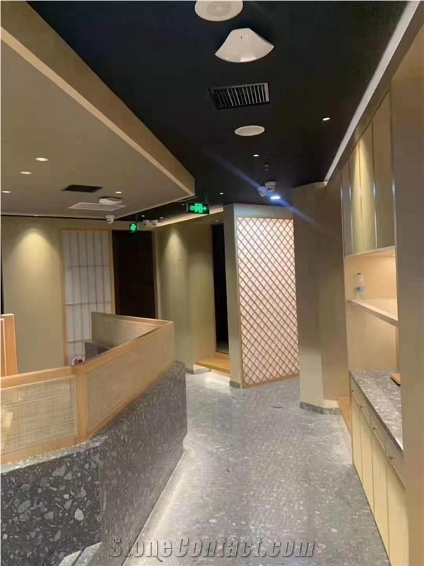 China Grey Terrazzo Tiles Polished