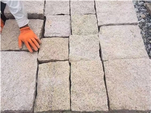 G682 Yellow Rust Stone Granite Split Paving Stone
