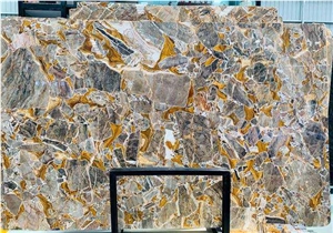 New Pandora Gold And Grey Marble Slabs