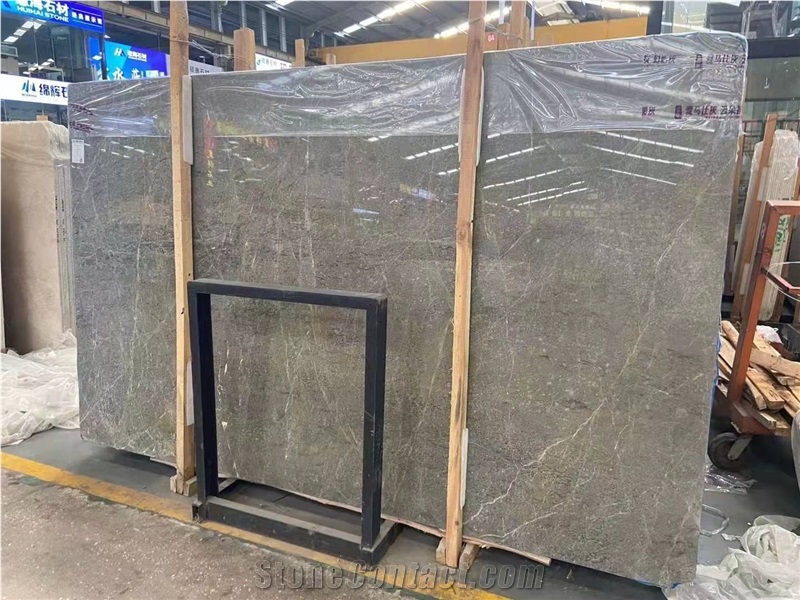 Turkey Hermes Grey Marble Polished Stair Treads