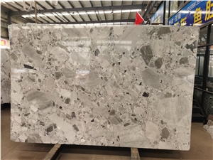 Breccia Grey Natural Terrazzo Marble Tiles
