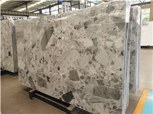 Breccia Grey Natural Terrazzo Marble Tiles