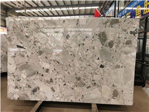 Breccia Grey Natural Terrazzo Marble Tiles
