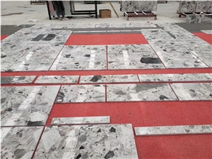Breccia Grey Natural Terrazzo Marble Tiles