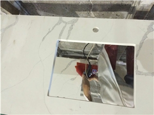 Calacatta White Artificial Stone Quartz Countertop