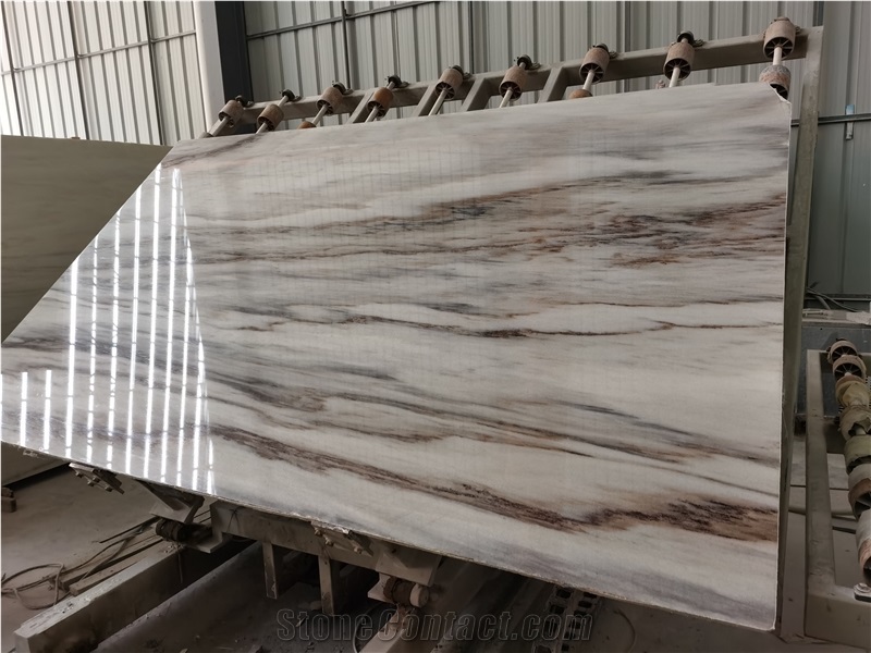 Chinese Palissandro White Marble Slabs