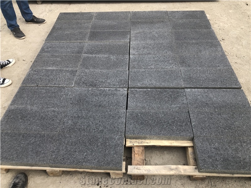 New G684 Pearl Black Basalt Paving Stones