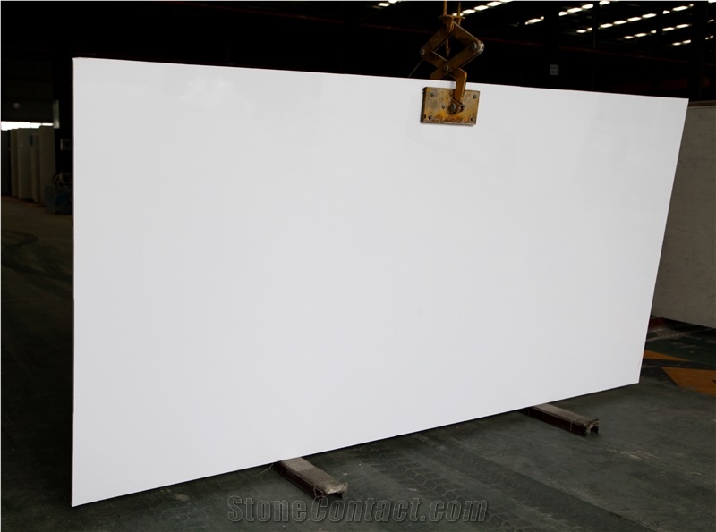 Pure White Artificial Stone Engineer Marble Slabs