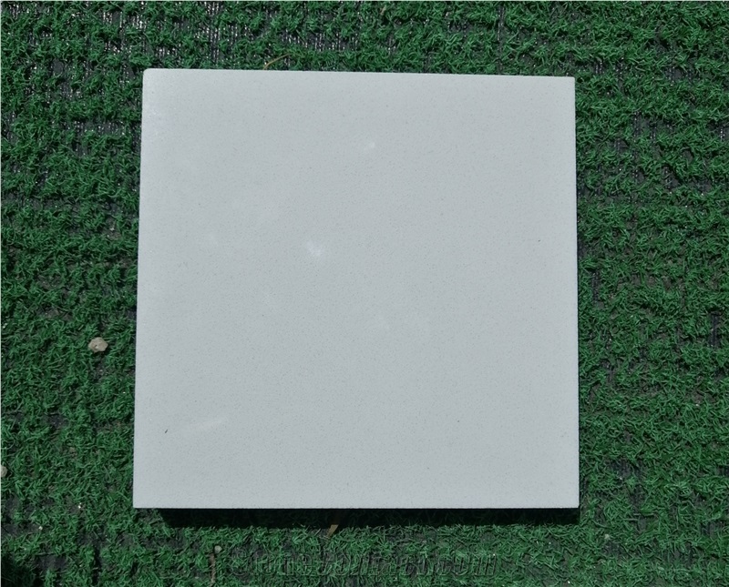 Pure White Artificial Stones Terrazzo Tile
