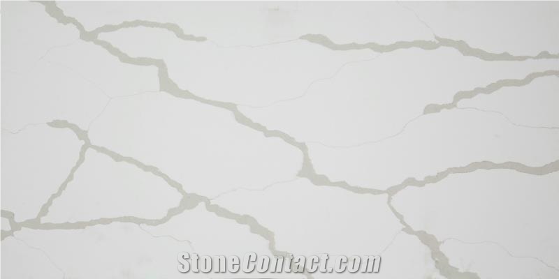 White Calacatta Quartz Stone Tiles