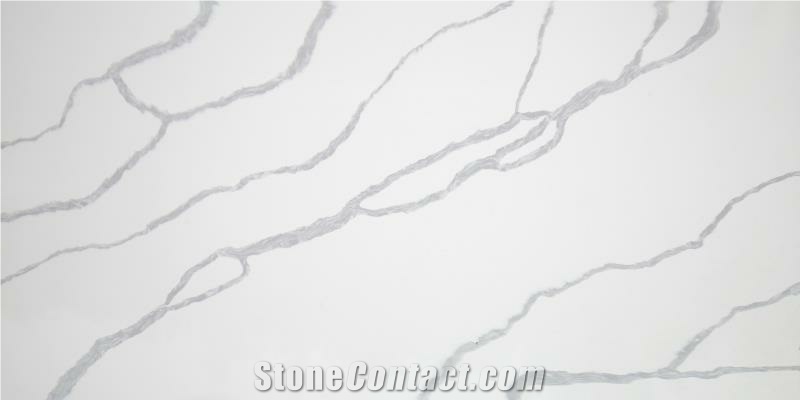 White Calacatta Quartz Stone Tiles