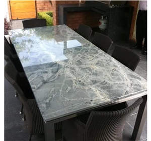 Atlantic Lava Grey Sky Blue Granite Table Top