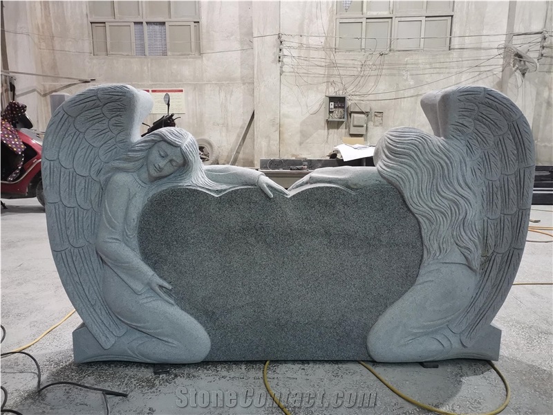 Double Angel on Opposite Sides on a Double Heart