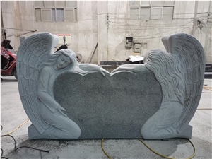 Double Angel on Opposite Sides on a Double Heart