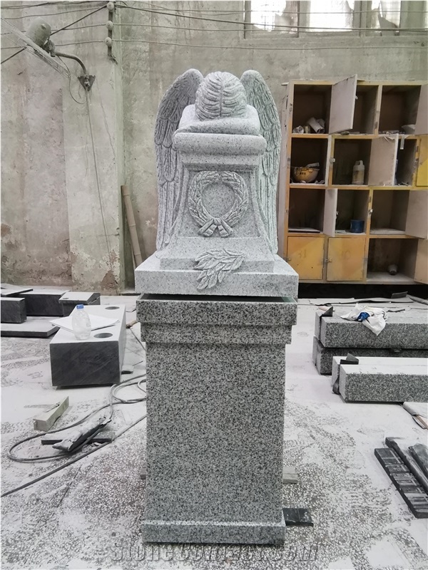G603 Granite Weeping Angel Sculpture