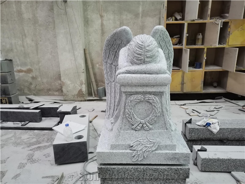 G603 Granite Weeping Angel Sculpture