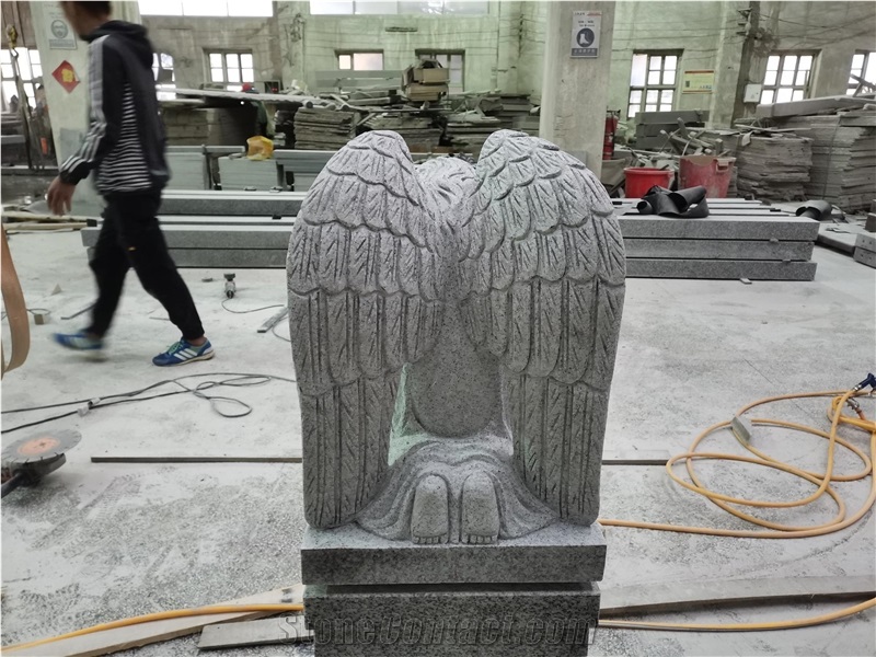 G603 Granite Weeping Angel Sculpture