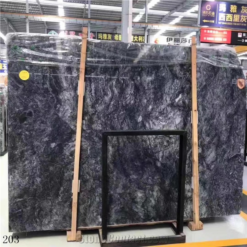 Agate Black and White Marble Slabs Flooring Tiles