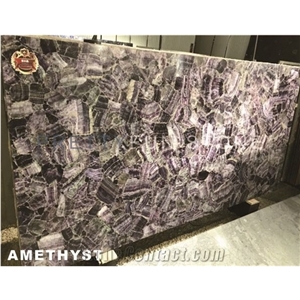 Amethyst Blue Quartz Semiprecious Stone Slabs