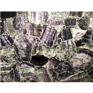 Amethyst Blue Quartz Semiprecious Stone Slabs
