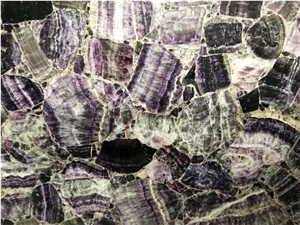 Amethyst Semiprecious Stone Blue Quartz Gemstone Slabs