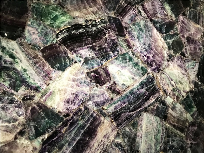 Amethyst Semiprecious Stone Blue Quartz Gemstone Slabs