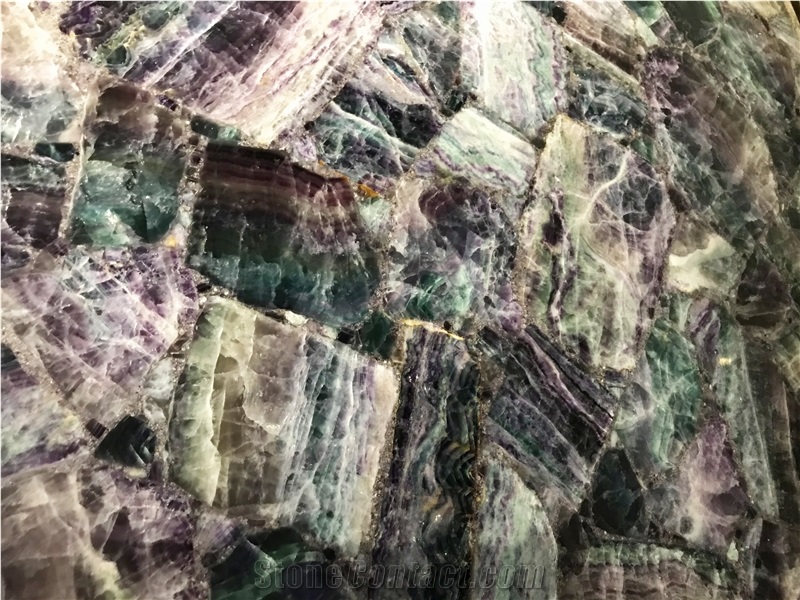 Amethyst Semiprecious Stone Blue Quartz Gemstone Slabs
