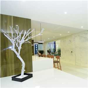Artificial Stone Calacatta White Nano Glass Tiles