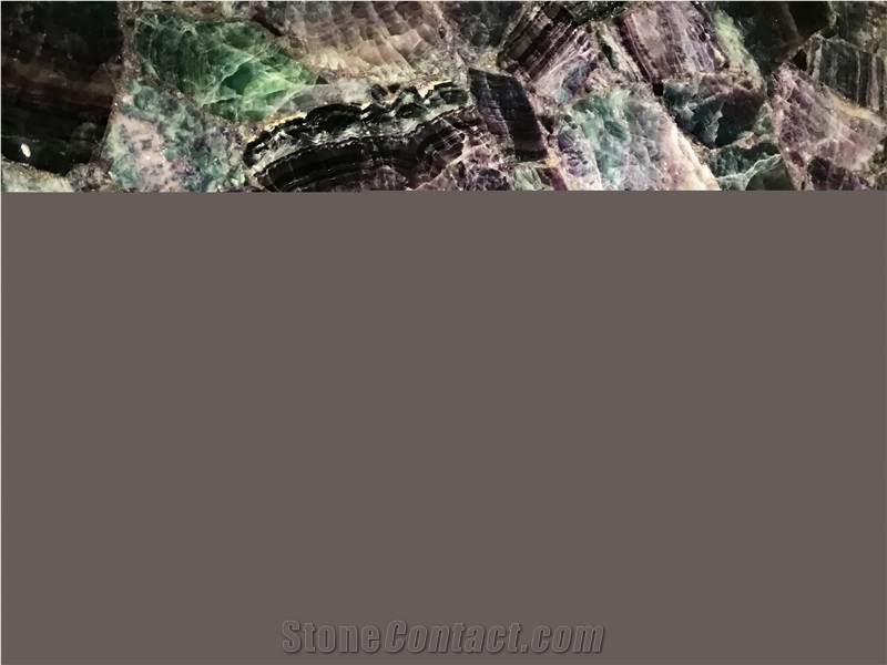 Backlit Lilac Amethyst Purple Gemstone Slab