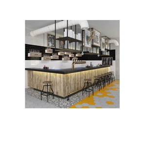 Black Acrylic Solid Surface Restaurant Table