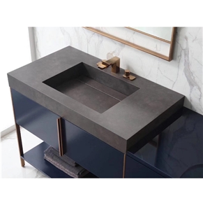 Black Artificial Stone Bathroom Farm Sinks