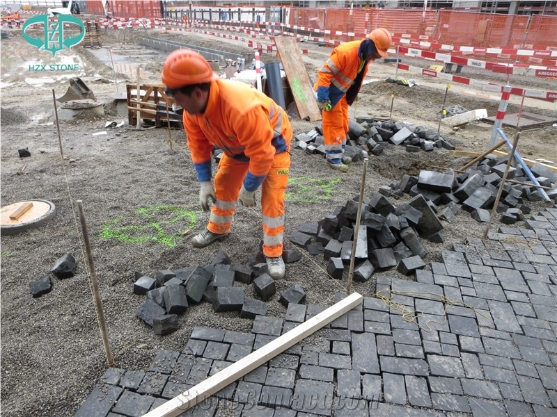 Black Basalt for Cobble Stone Pavers