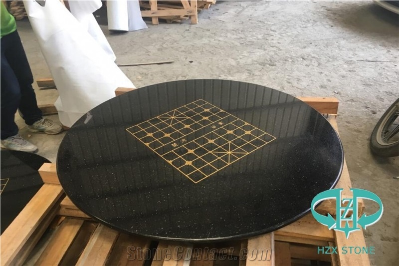 Black Galaxy Round Table for Decoration
