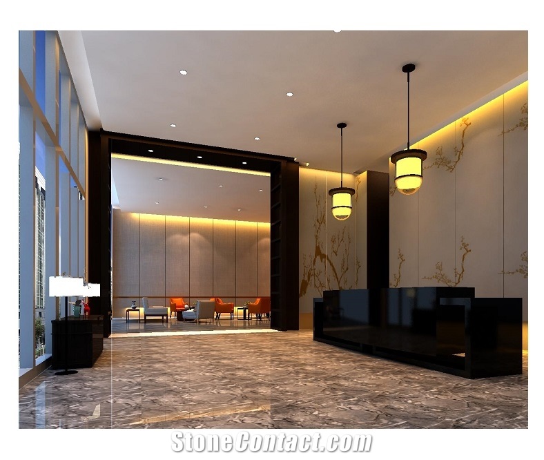 Black Quartz Office Front Service Reception Desk Top