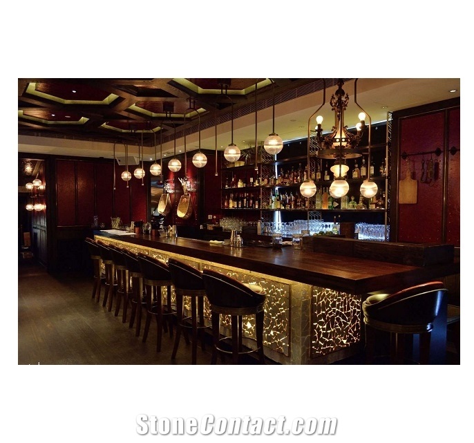 Black Solid Surface Bar Counter Top