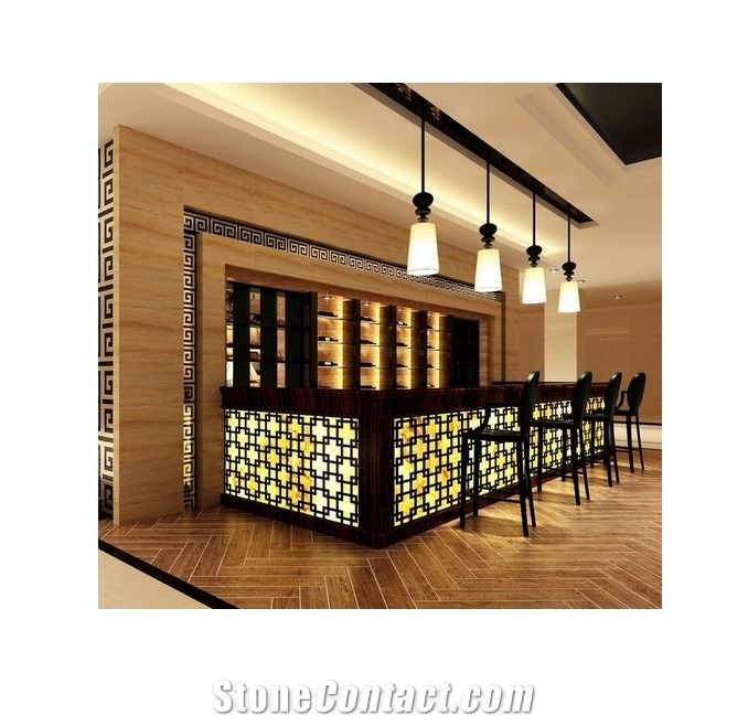 Black Solid Surface Bar Counter Top