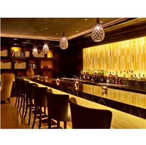 Black Solid Surface Bar Counter Top