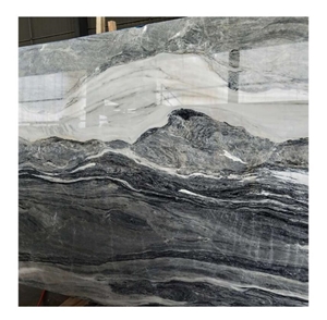 Blue Totem Dark Grey Marble Stone with White Vein