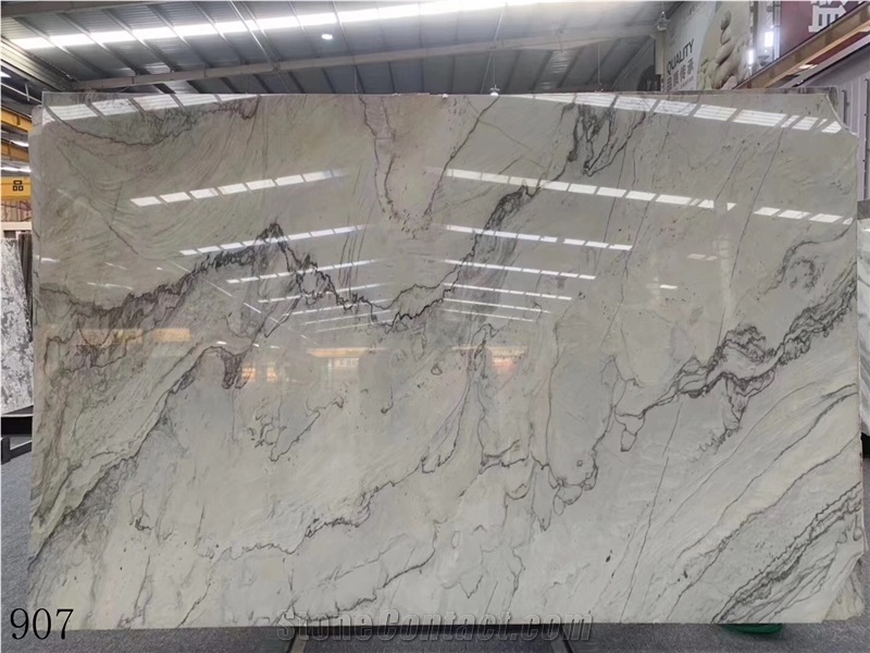 Brazil Calacatta White Quartzite Book Match