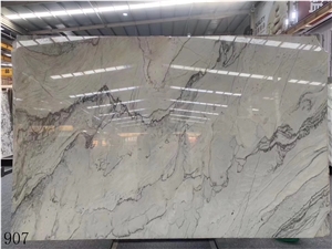 Brazil Calacatta White Quartzite Book Match