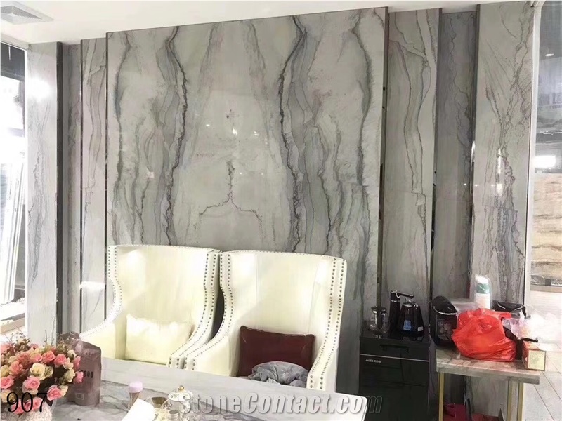 Brazil Calacatta White Quartzite Book Match